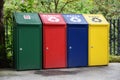 Colored Recycle Bins Royalty Free Stock Photo