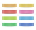 Colored ribbon banners with paper cuts and shadows. Vector illustration. Royalty Free Stock Photo