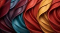 Vibrant Organic Sculpted Ribbons: A Photorealistic Display Of Moody Colors