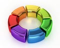 Colored Ring Chart Royalty Free Stock Photo