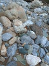 Colored River Rocks, Pebbles and Large Rocks at the River Bottom Royalty Free Stock Photo