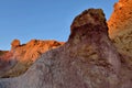 Colored rocks of Yeruham canyon, Middle East,Israel,Negev deset Royalty Free Stock Photo