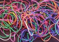 The colored rubber bands Royalty Free Stock Photo