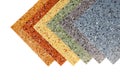 Colored rubber flooring samples Royalty Free Stock Photo