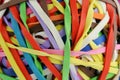 Colored rubberband ball macro Royalty Free Stock Photo