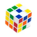 Colored rubik cube isolated on white background Royalty Free Stock Photo