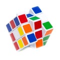 Colored rubik cube isolated on white background Royalty Free Stock Photo