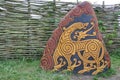 Colored rune stone Royalty Free Stock Photo