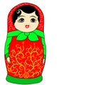 Colored Russian matrioshka