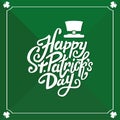 Colored saint patrick day template hat silhouette and text Vector