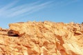 Colored Salam canyon in the Sinai Peninsula, beautiful limestone stones