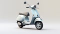 Colored Scooter On Grey Background - Vray Tracing Style