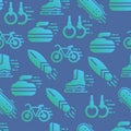 Colored seamless pattern background with sport icons Vector Royalty Free Stock Photo