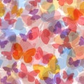 Colored seamless pattern butterfly