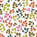 Colored seamless pattern with leaf