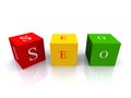 Colored SEO cubes