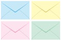 Colored set envelopes.