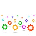 Colored set gear icon illustration for design Royalty Free Stock Photo