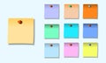 Colored set of sticky notes memo. Royalty Free Stock Photo