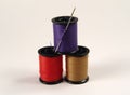 Colored Sewing Spools Royalty Free Stock Photo