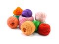 Colored sewing thread on white Royalty Free Stock Photo
