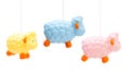 Colored sheep for newborns.