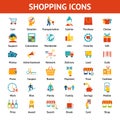 Colored Shopping Icons