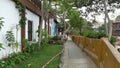 Colored small houses in Barranco, Lima