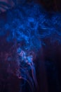 Colored smoke on black background Royalty Free Stock Photo