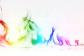 Multi Color Fire Flame Abstract on white background. A mystic colorful smoke. Blurry bright abstraction with colored lines. Magic Royalty Free Stock Photo