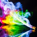 colored smoke isolated on a black background Royalty Free Stock Photo