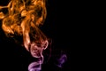 Colored smoke isolated on black background Royalty Free Stock Photo