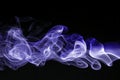 Colored smoke isolated on a black background Royalty Free Stock Photo