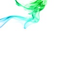 Colored smoke isolated on white Royalty Free Stock Photo