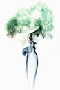 Colored Smoke on White 3 Royalty Free Stock Photo