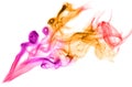 Colored smoke on white background Royalty Free Stock Photo