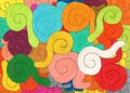 Colored snails