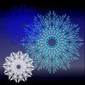 Colored snowflakes Royalty Free Stock Photo