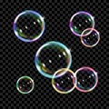 Colored soap bubbles Royalty Free Stock Photo