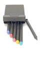 Colored soft-tip pen in box Royalty Free Stock Photo