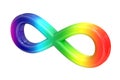 Colored spectrum infinity sign Royalty Free Stock Photo