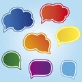 Colored speech bubbles Royalty Free Stock Photo