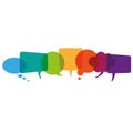 Colored Speech Bubbles Header Royalty Free Stock Photo