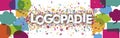 Colored Speech Bubbles Logopaedie Confetti Header Royalty Free Stock Photo