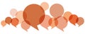 colored speech bubbles in a row Royalty Free Stock Photo