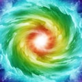 Colored spiral galaxy