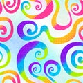 Colored spiral geometric pattern