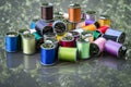 Colored spools of thread Royalty Free Stock Photo