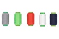 Colored spools of thread on a white background Royalty Free Stock Photo