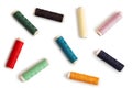 Colored spools threads Royalty Free Stock Photo